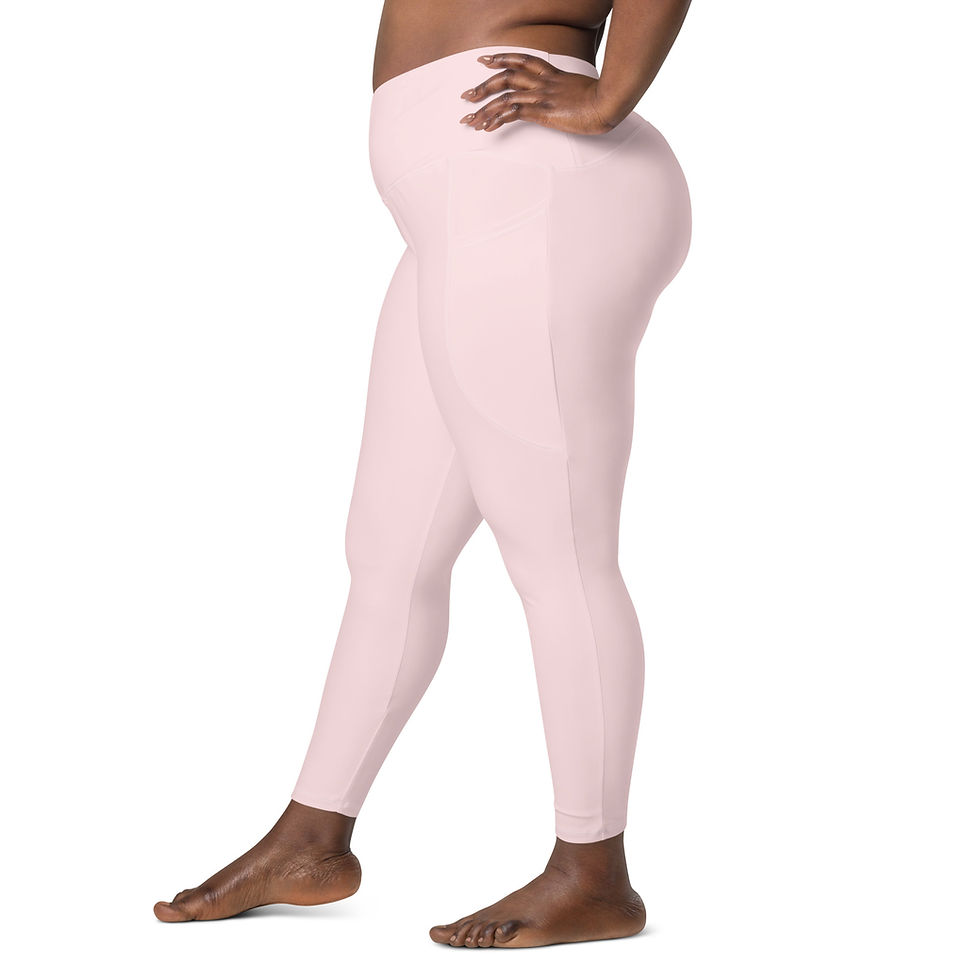 Thumbnail: Classic Essentials Women’s Crossover Leggings w/ Pockets (Pink Champagne)