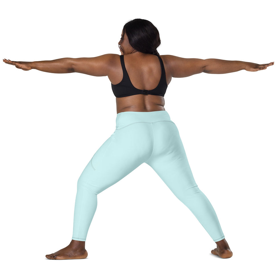 Thumbnail: Classic Essentials Women’s Crossover Leggings w/ Pockets (Cyan)