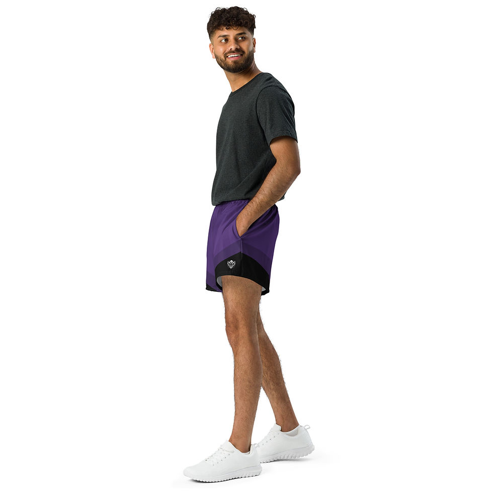 Thumbnail: Superhuman Essentials Athletic Shorts (Unisex; Paladin; Purple/Black)