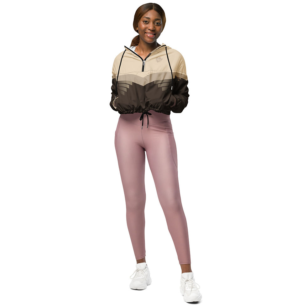 Thumbnail: Superhuman Essentials Women's Cropped Windbreaker (Paladin; Champagne/Chocolate)