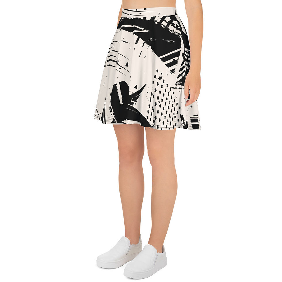 Thumbnail: Rockstar Essentials Women's A-Line Skater Sun Skirt (Punk; Poor You)