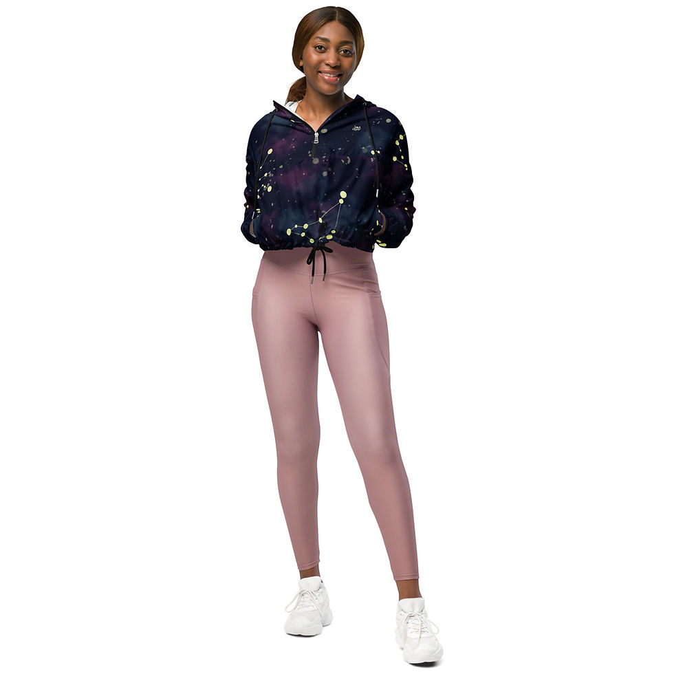 Thumbnail: Rockstar Essentials Women’s Cropped Windbreaker (Constellations)