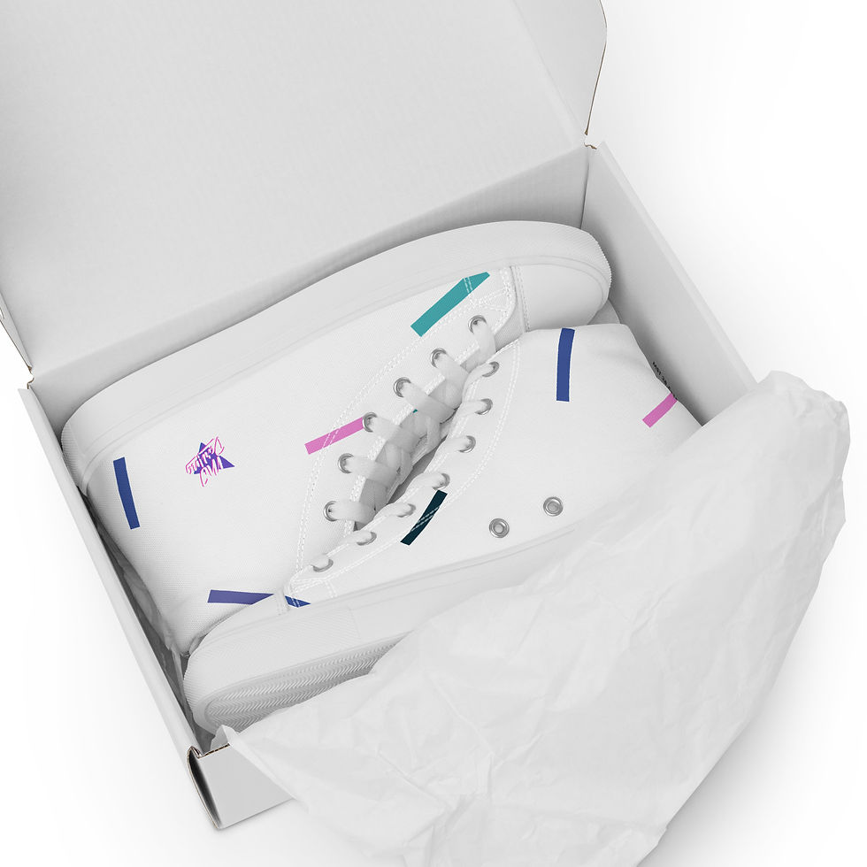 Thumbnail: Rockstar Essentials Women’s High-Top Canvas Sneakers (Confetti Style)
