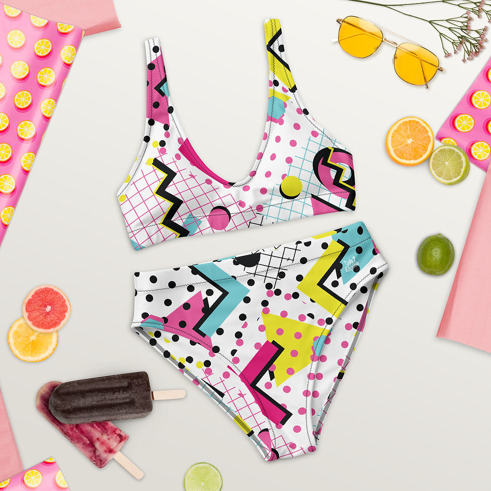 Thumbnail: Rockstar Essentials Women's High-Waisted Bikini (Retro; '80s)