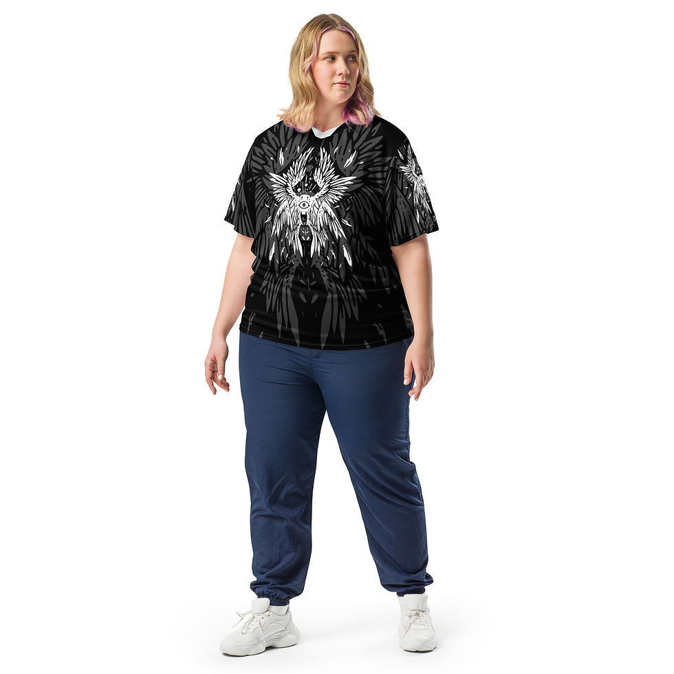 Thumbnail: Superhuman Essentials Sports Jersey (Unisex; Be Not Afraid; Black)