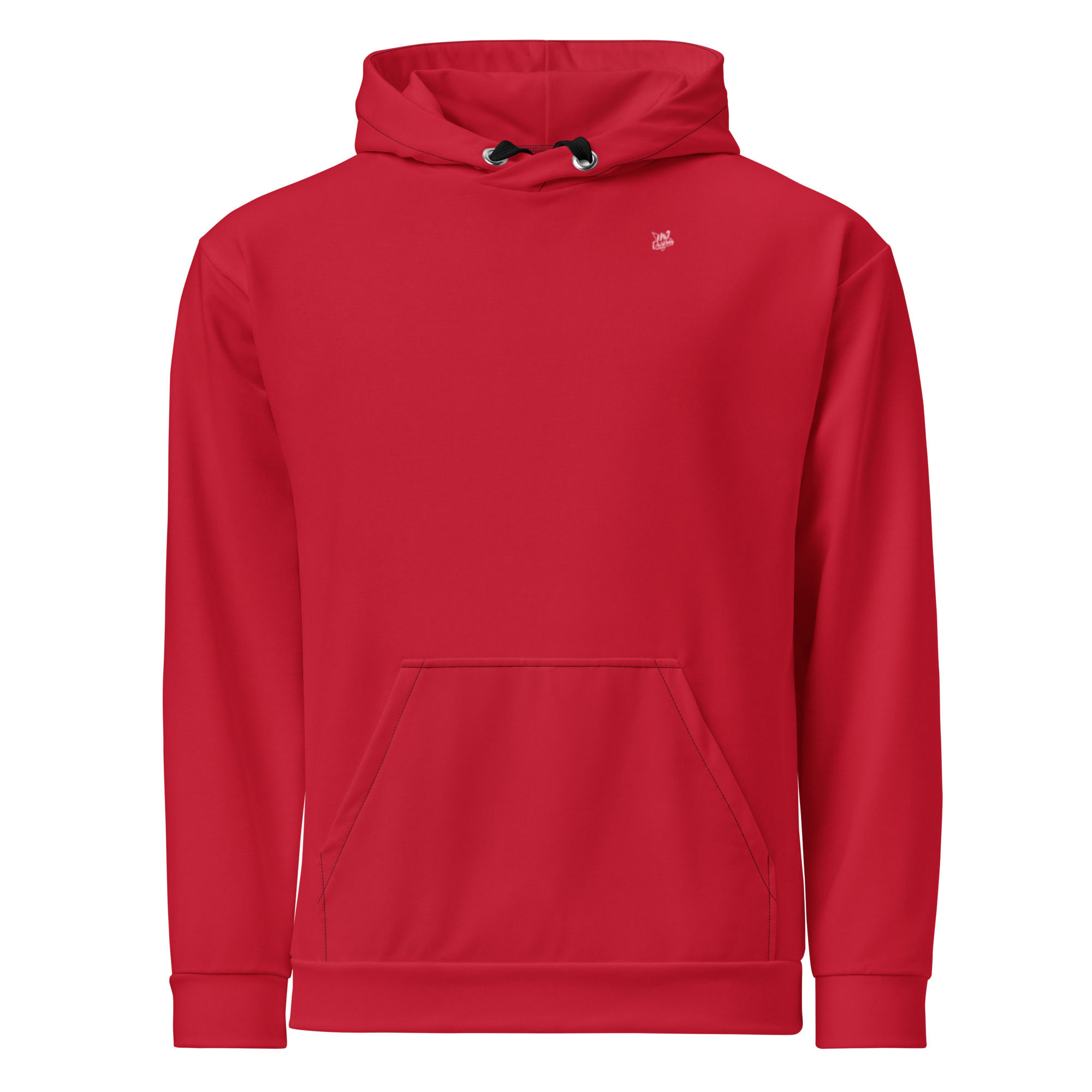 Classic Essentials Pullover Hoodie (Unisex; Red; Black Stitch)