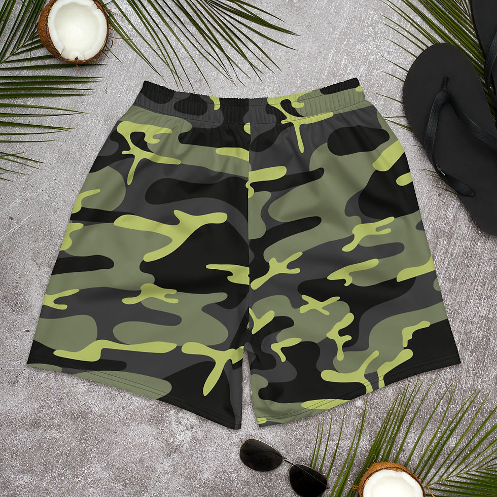 Thumbnail: Rockstar Essentials Athletic Shorts (Unisex; Long; Shiggy; Camo; Green)