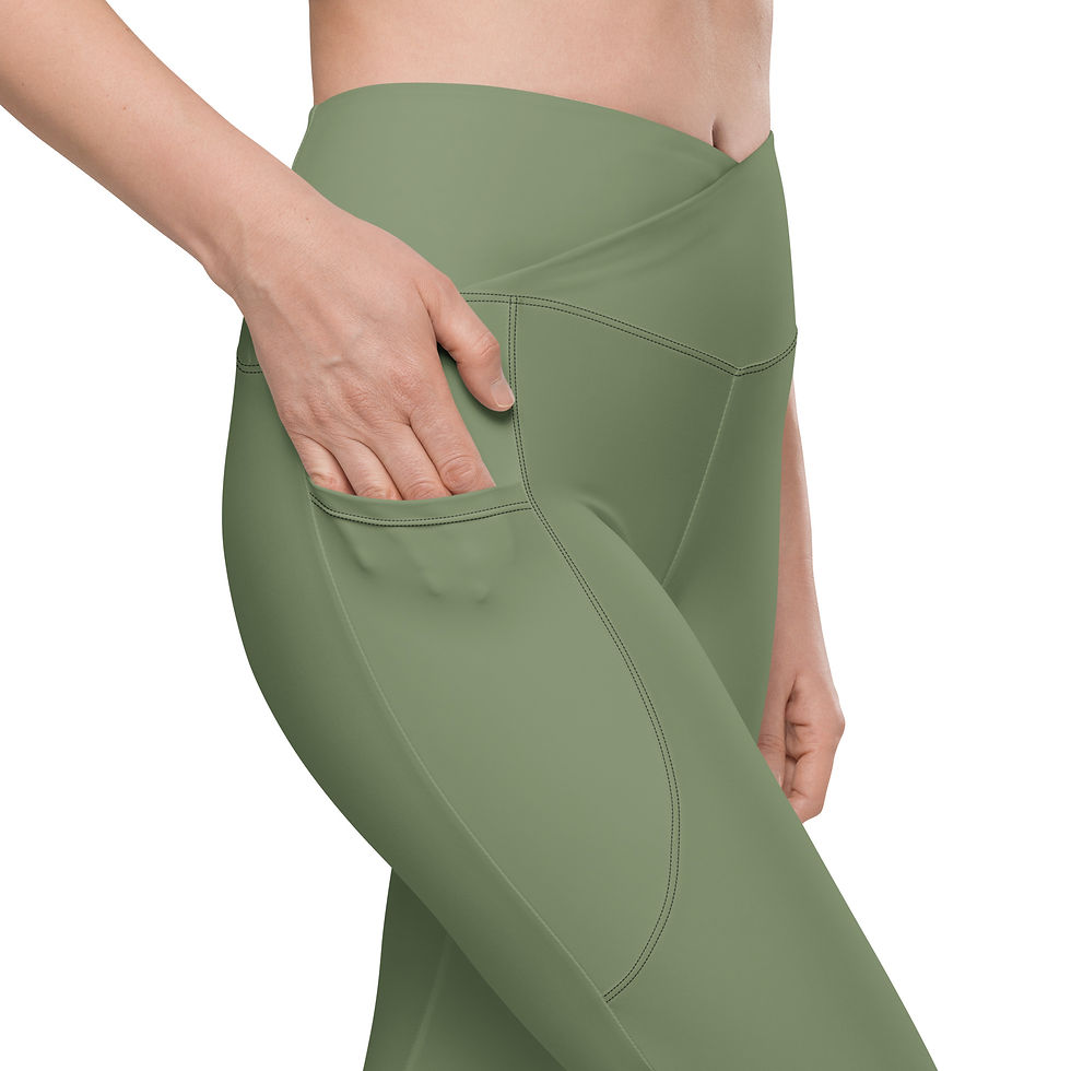 Thumbnail: Classic Essentials Women’s Crossover Leggings w/ Pockets (Fatigues)