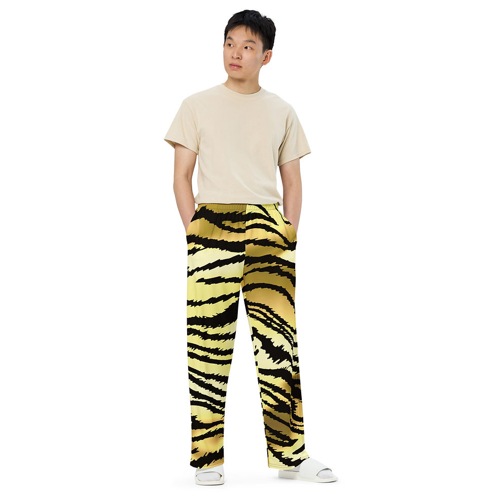 Thumbnail: Rockstar Essentials Wide-Leg Loungers/Pants (Unisex; Tiger Style 2)