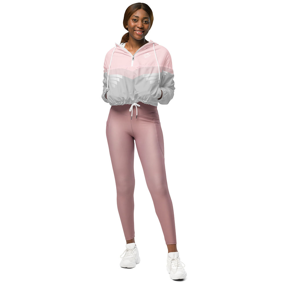 Thumbnail: Superhuman Essentials Women's Cropped Windbreaker (Paladin; Pink Champagne/Angel