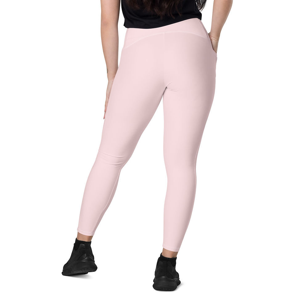 Thumbnail: Classic Essentials Women’s Crossover Leggings w/ Pockets (Pink Champagne)