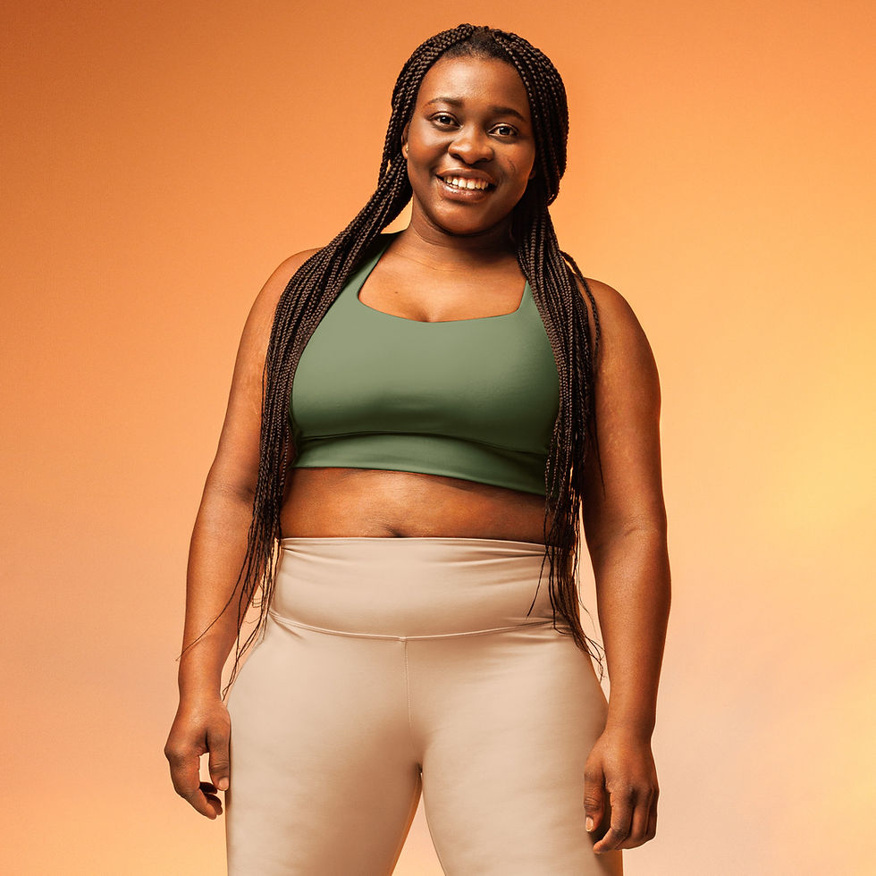 Thumbnail: Classic Essentials Women’s Longline Sports Bra/Top (Fatigues)
