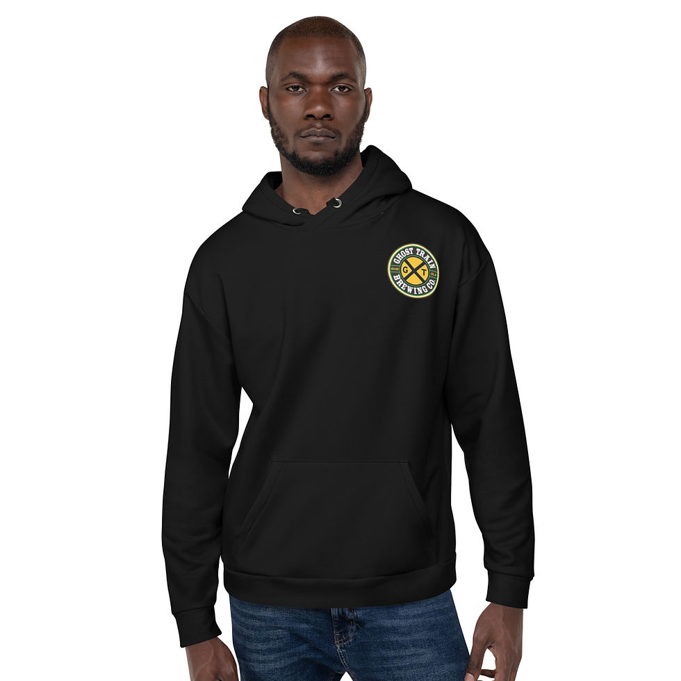 Thumbnail: Ghost Train Brewing Company Pullover Hoodie (Unisex; Black; Logo)