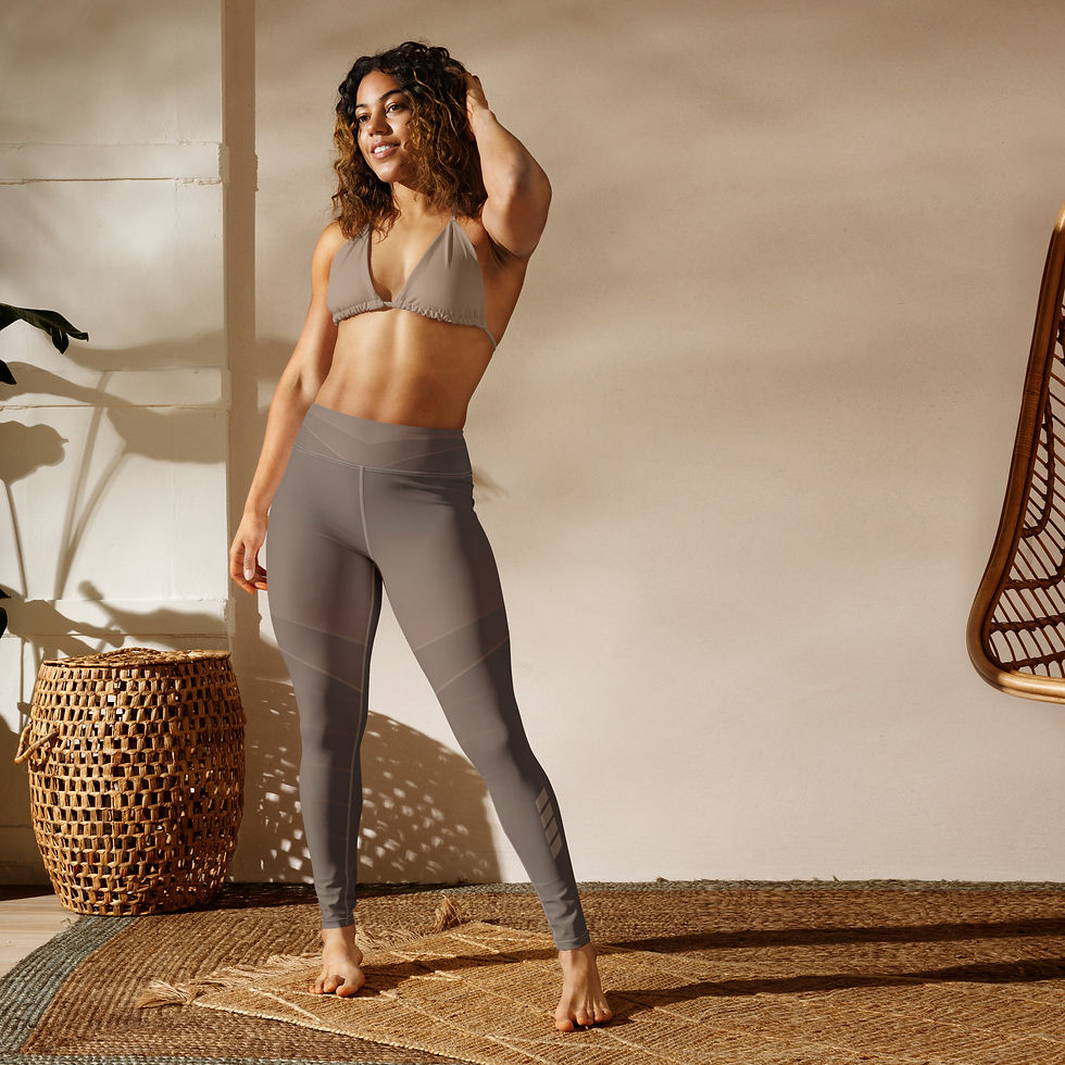 Thumbnail: Superhuman Essentials Women's Yoga Leggings w/ Pocket (Captain; Khaki)
