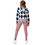 Thumbnail: Classic Essentials Women’s Cropped Windbreaker (Harlequin/Argyle)