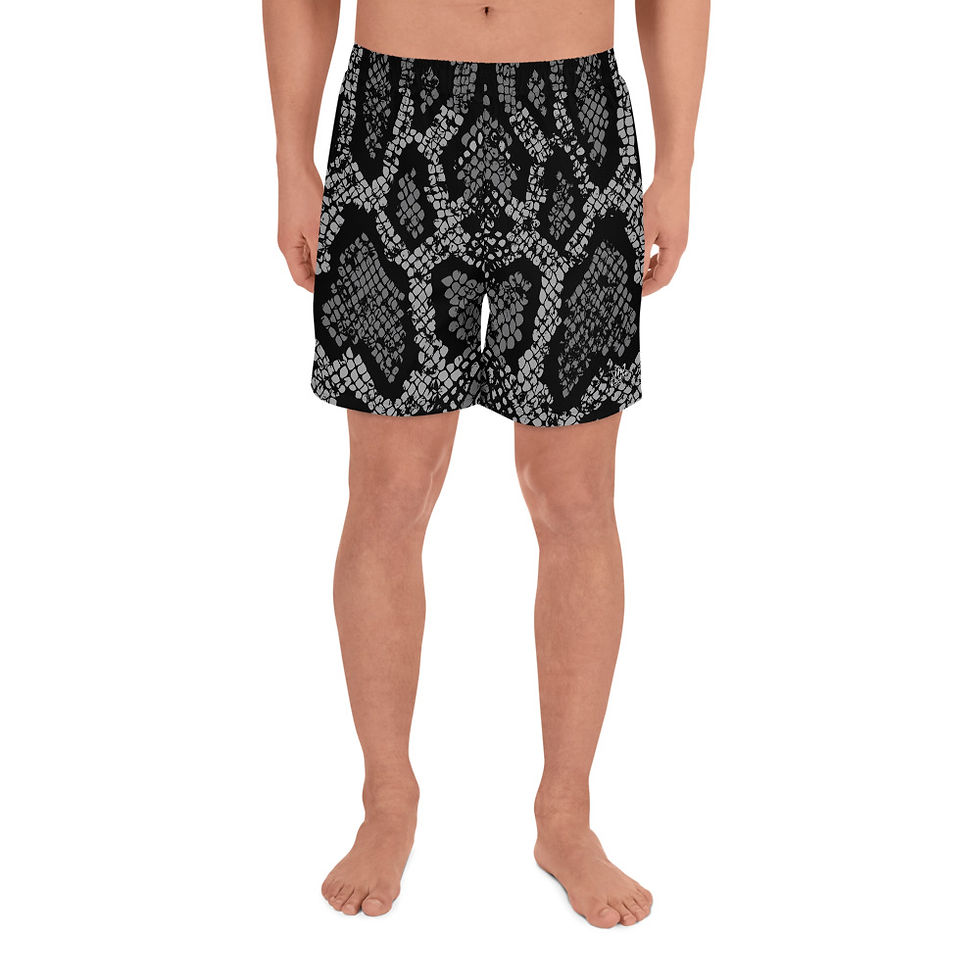 Thumbnail: Rockstar Essentials Athletic Shorts (Unisex; Long; Cobra; Gray)