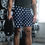 Thumbnail: Classic Essentials Athletic Shorts (Unisex; Long; Polka Dot; White/Navy)