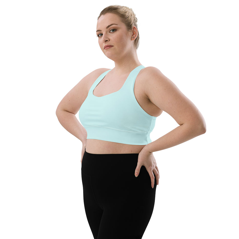 Thumbnail: Classic Essentials Women’s Longline Sports Bra/Top (Cyan)
