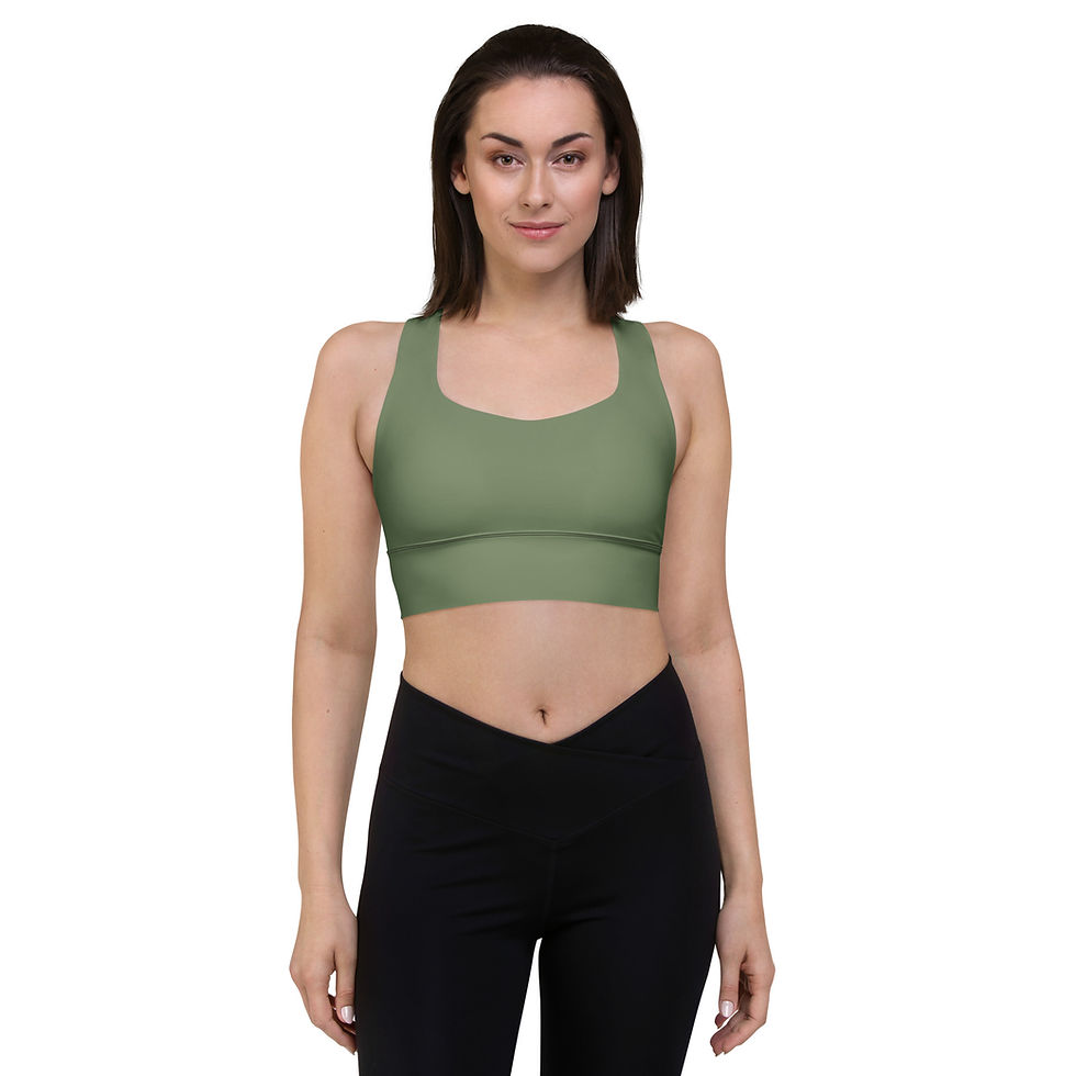 Thumbnail: Classic Essentials Women’s Longline Sports Bra/Top (Fatigues)
