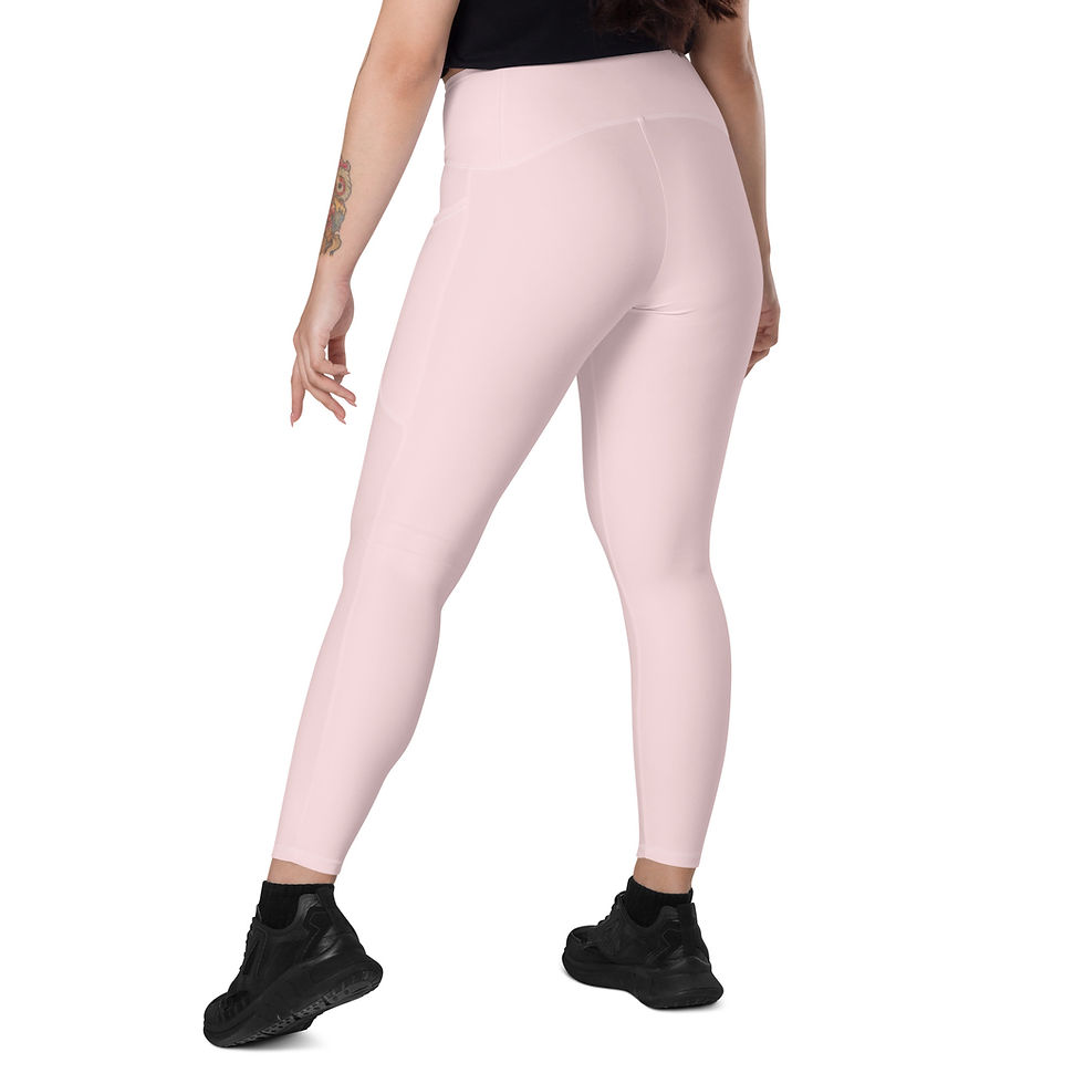 Thumbnail: Classic Essentials Women’s Crossover Leggings w/ Pockets (Pink Champagne)
