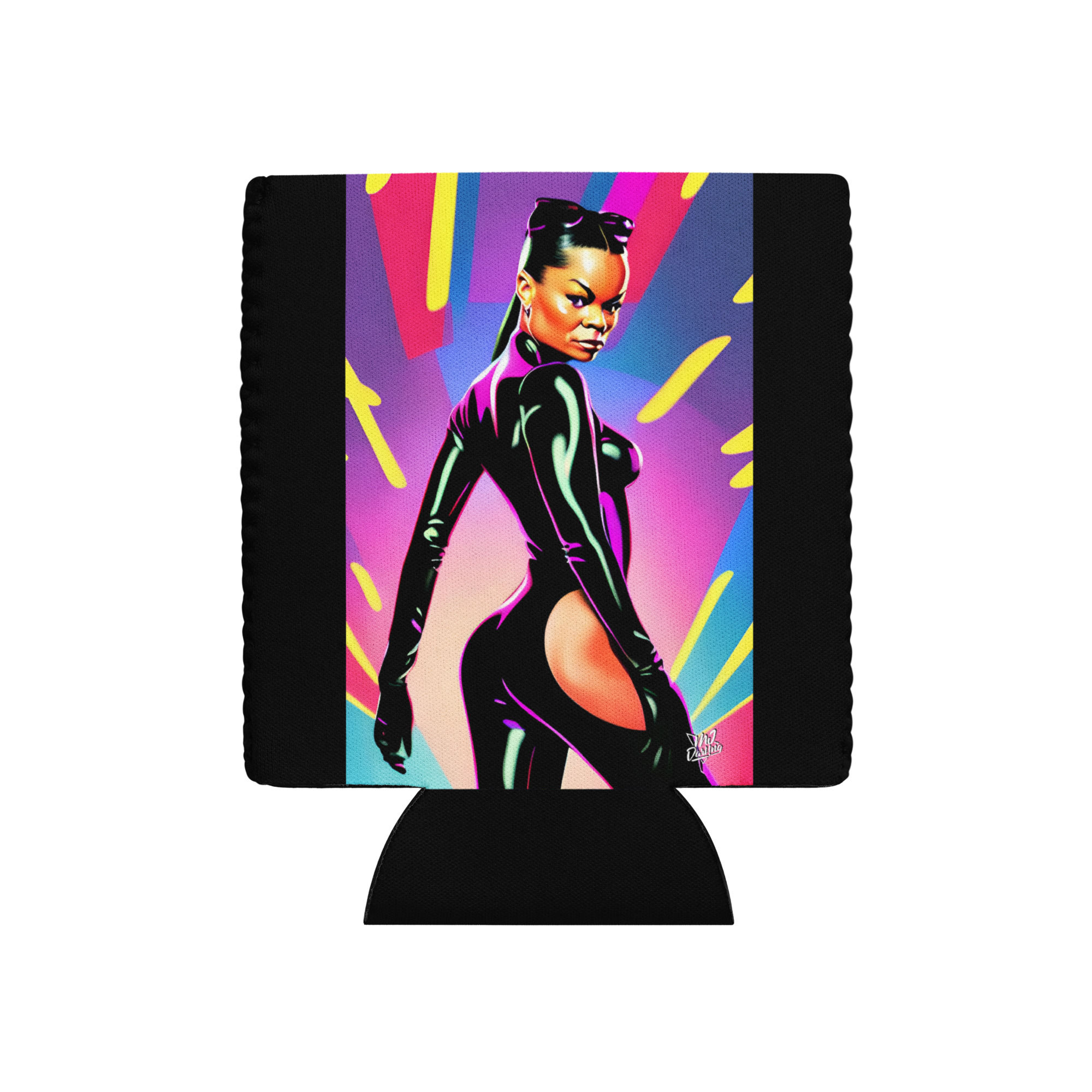 Can Cooler/Koozie (Purrrfect: Pop Art Portrait Of Eartha Kitt; 2 of 2)