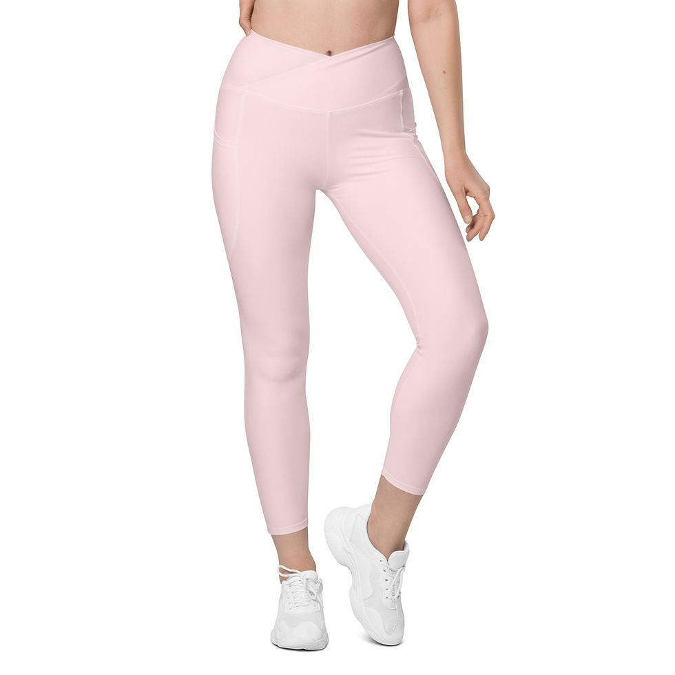 Thumbnail: Classic Essentials Women’s Crossover Leggings w/ Pockets (Pink Champagne)