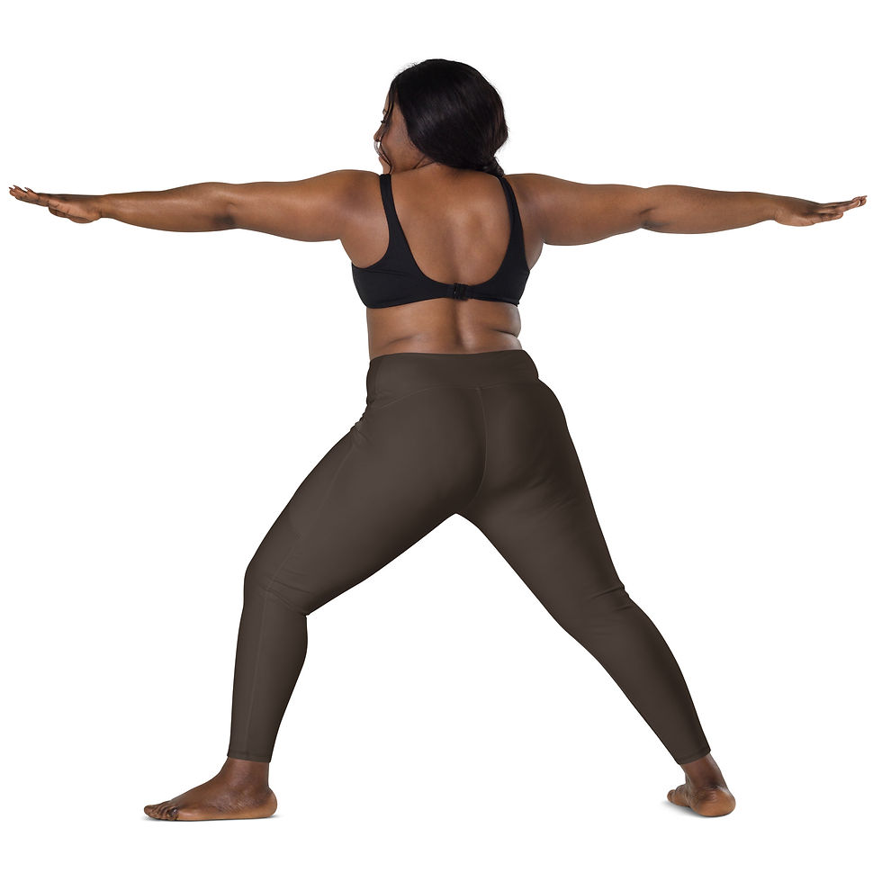 Thumbnail: Classic Essentials Women’s Crossover Leggings w/ Pockets (Chocolate)