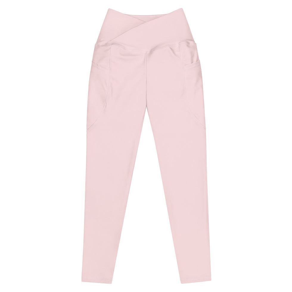 Thumbnail: Classic Essentials Women’s Crossover Leggings w/ Pockets (Pink Champagne)