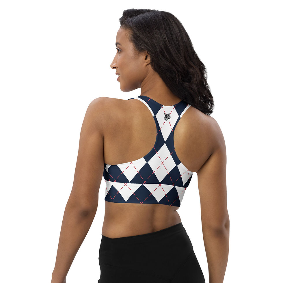 Thumbnail: Classic Essentials Women’s Longline Sports Bra/Top (Harlequin/Argyle)