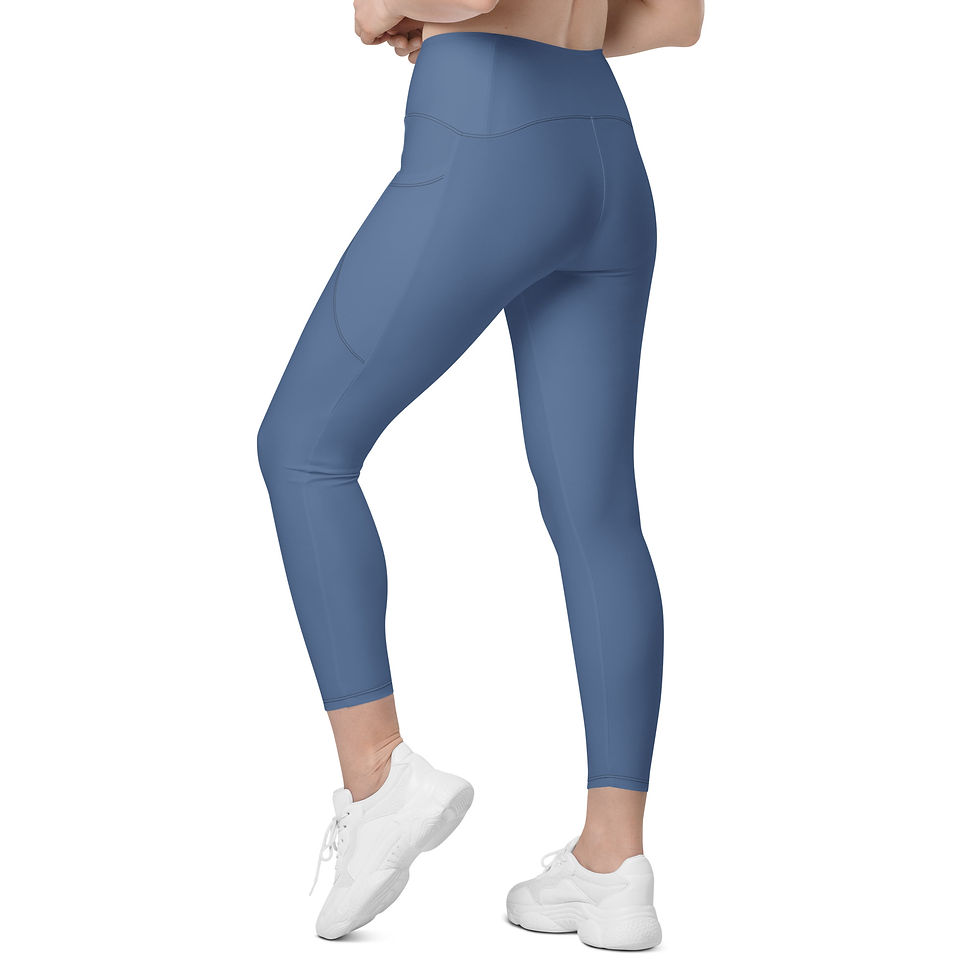 Thumbnail: Classic Essentials Women's Crossover Leggings w/ Pockets (Super Blue)