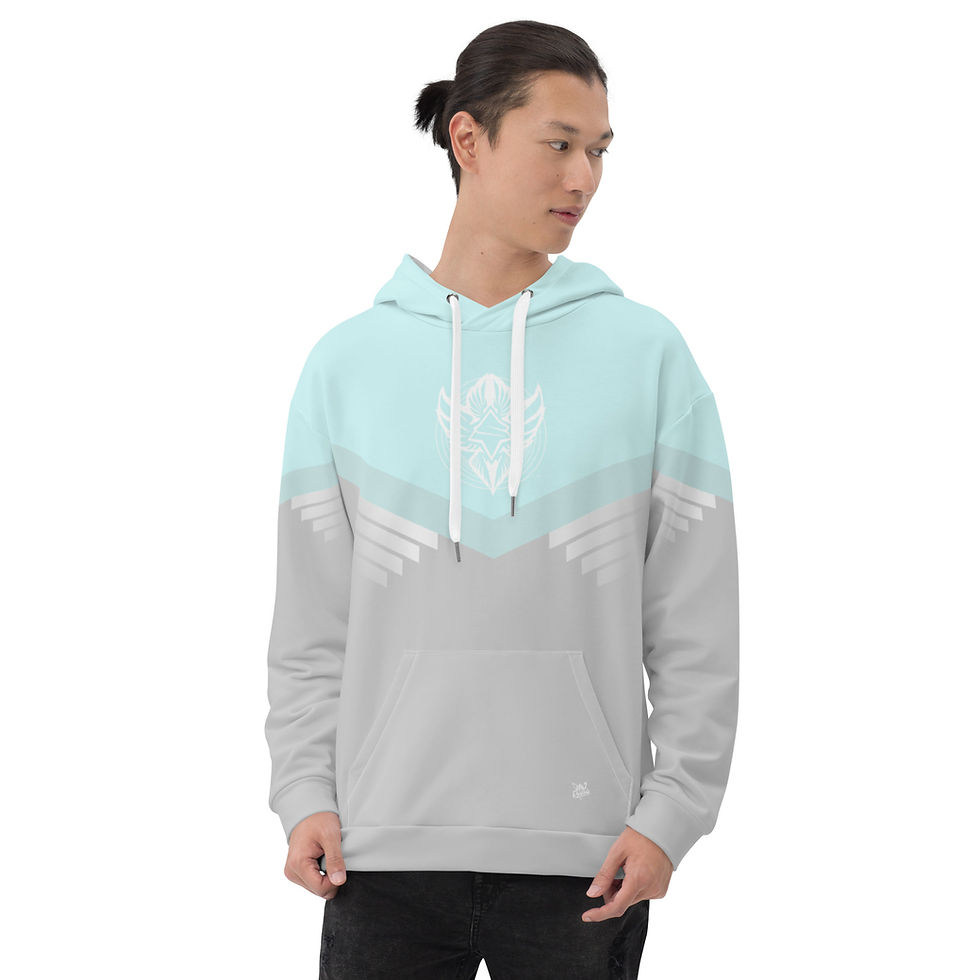 Thumbnail: Superhuman Essentials Pullover Hoodie (Unisex; Paladin; Cyan/Angelic)