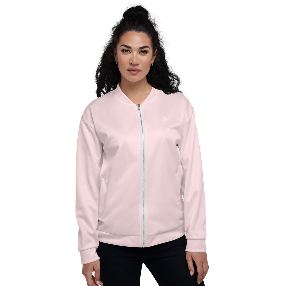Thumbnail: Classic Essentials Bomber Jacket Liner Zip Sweater (Unisex; Pink Champagne)