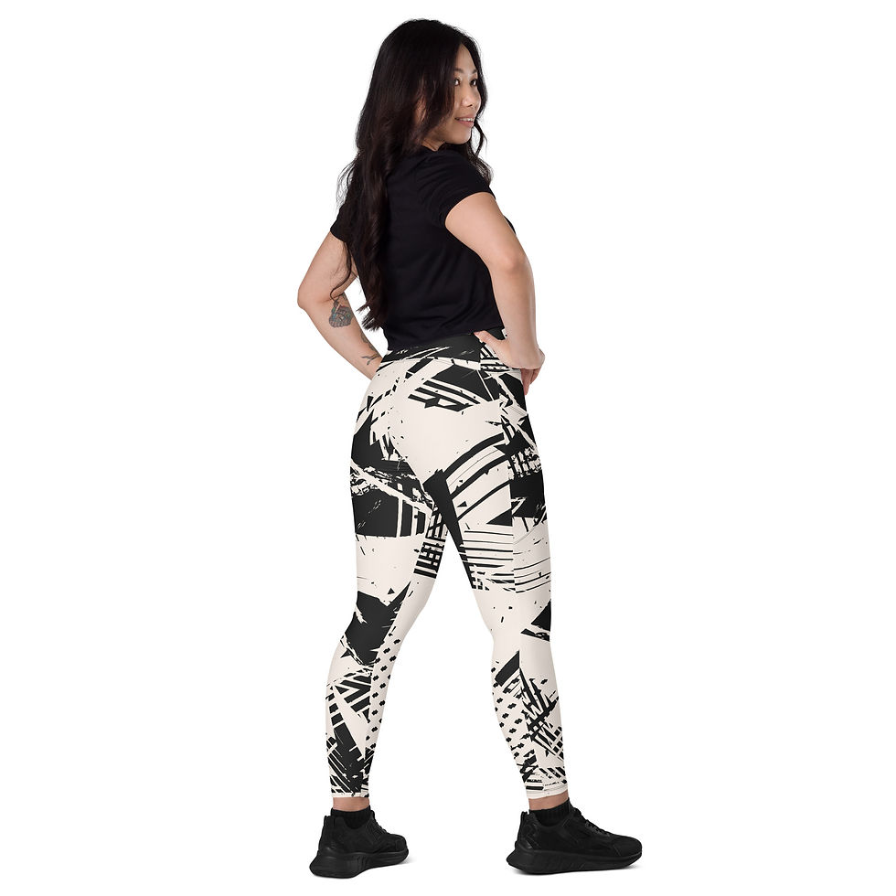Thumbnail: Rockstar Essentials Women's Crossover Leggings w/ Pockets (Punk; Poor You)