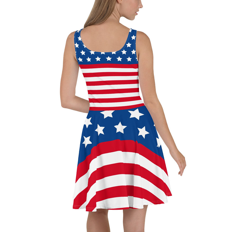 Thumbnail: Rockstar Essentials Women’s A-Line Skater Sun Dress (Americana)