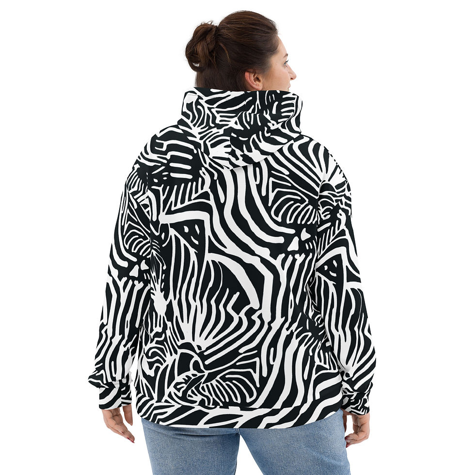 Thumbnail: Rockstar Essentials Pullover Hoodie (Unisex; Zebra 2)
