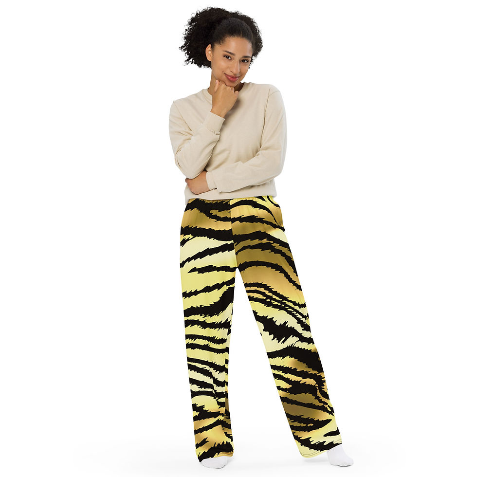 Thumbnail: Rockstar Essentials Wide-Leg Loungers/Pants (Unisex; Tiger Style 2)