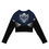 Thumbnail: Superhuman Essentials Long-Sleeve Cropped Rash Guard (Paladin; Navy/Black)