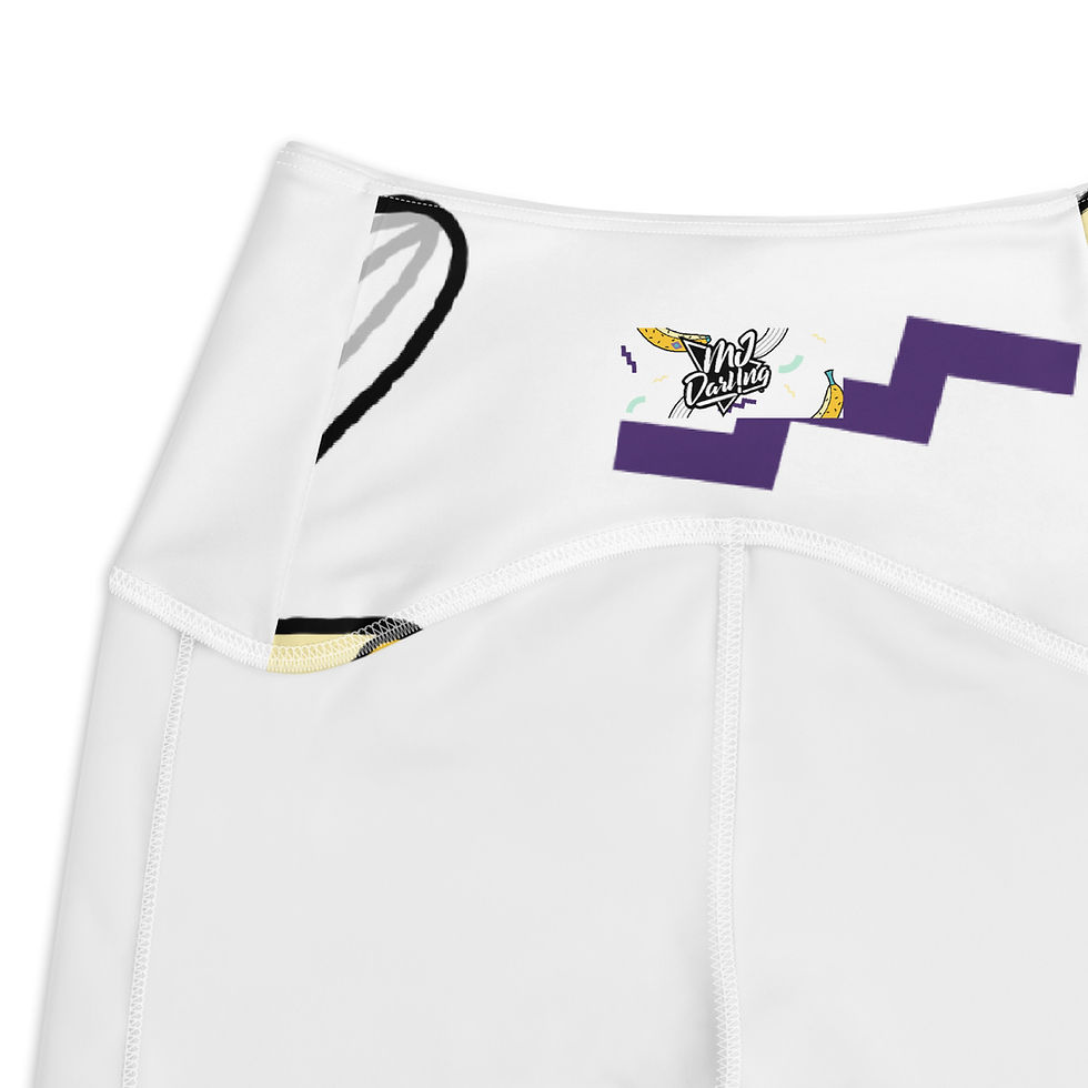Thumbnail: Rockstar Essentials Women’s Crossover Leggings w/ Pockets (Go Bananas; White)