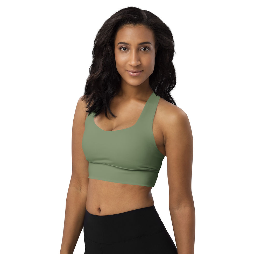 Thumbnail: Classic Essentials Women’s Longline Sports Bra/Top (Fatigues)