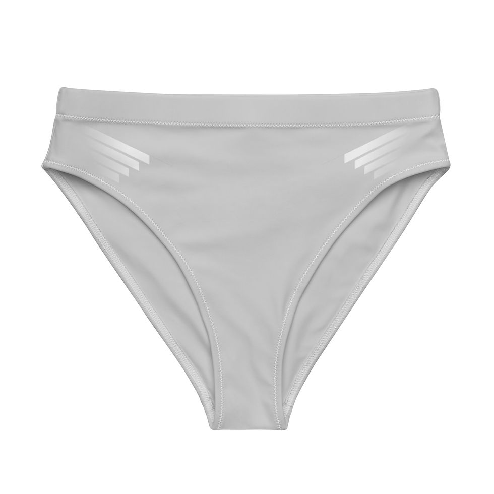 Thumbnail: Superhuman Essentials Women's High-Waisted Bikini Bottoms (Paladin; Angelic)