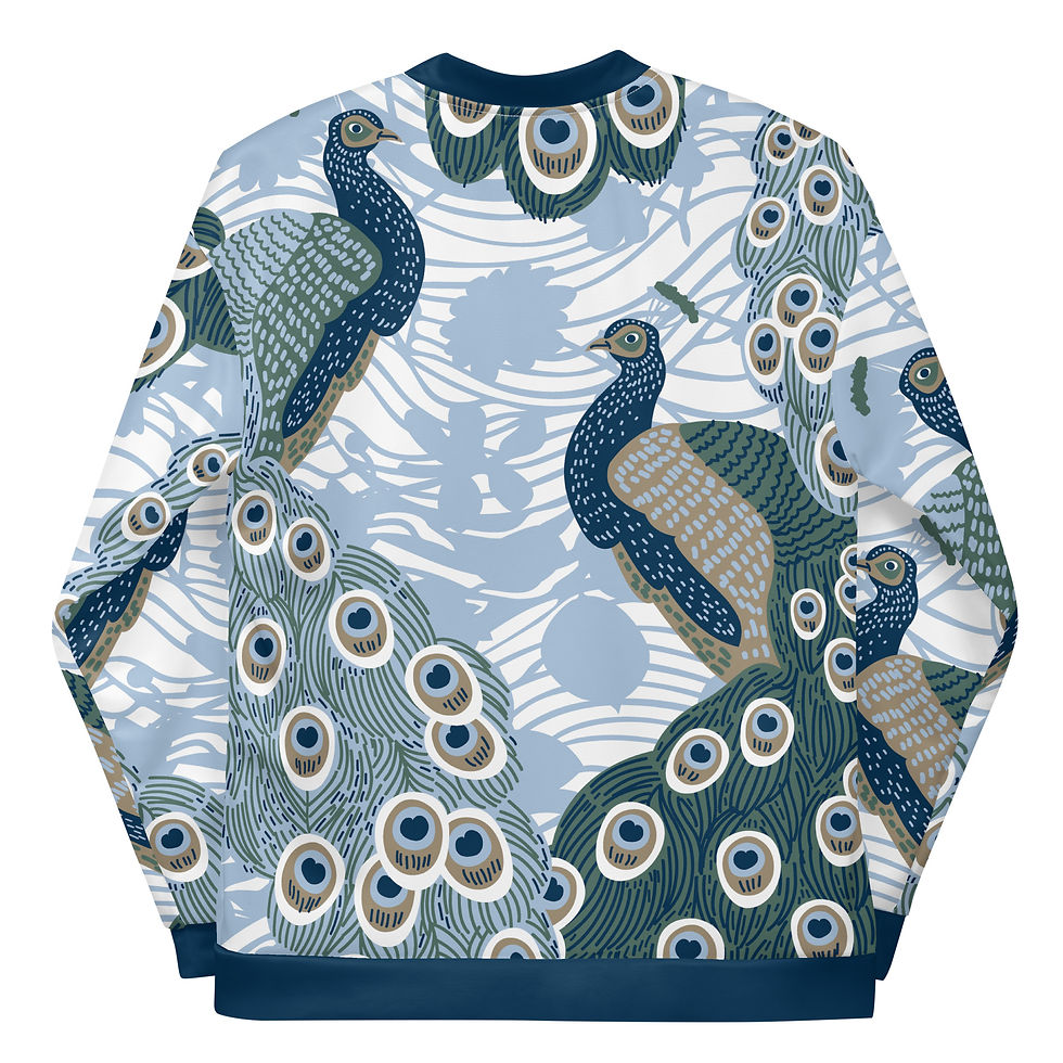 Thumbnail: Classic Essentials Bomber Jacket Liner Zip Sweater (Unisex; Peacock)