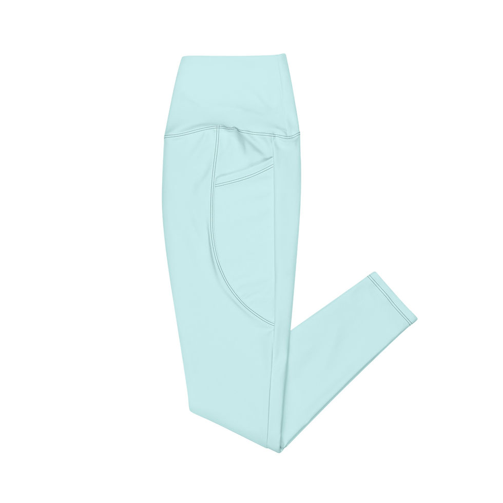 Thumbnail: Classic Essentials Women’s Crossover Leggings w/ Pockets (Cyan)