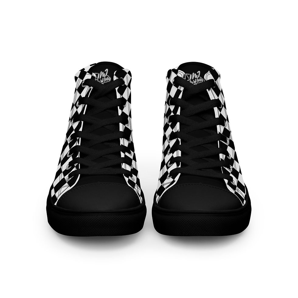 Thumbnail: Rockstar Essentials Men’s High-Top Canvas Sneakers (Punk; SHARP; Black)