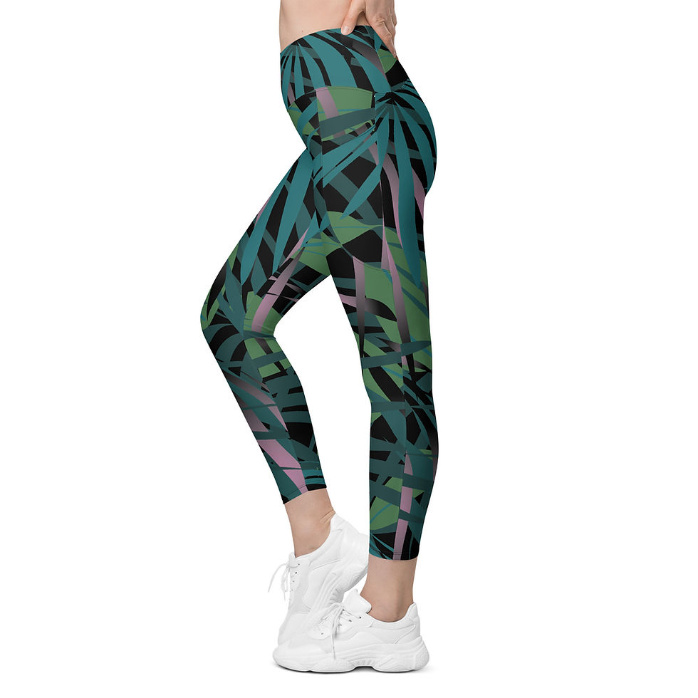 Thumbnail: Rockstar Essentials Women's Crossover Leggings w/ Pockets (Jungle Heat)