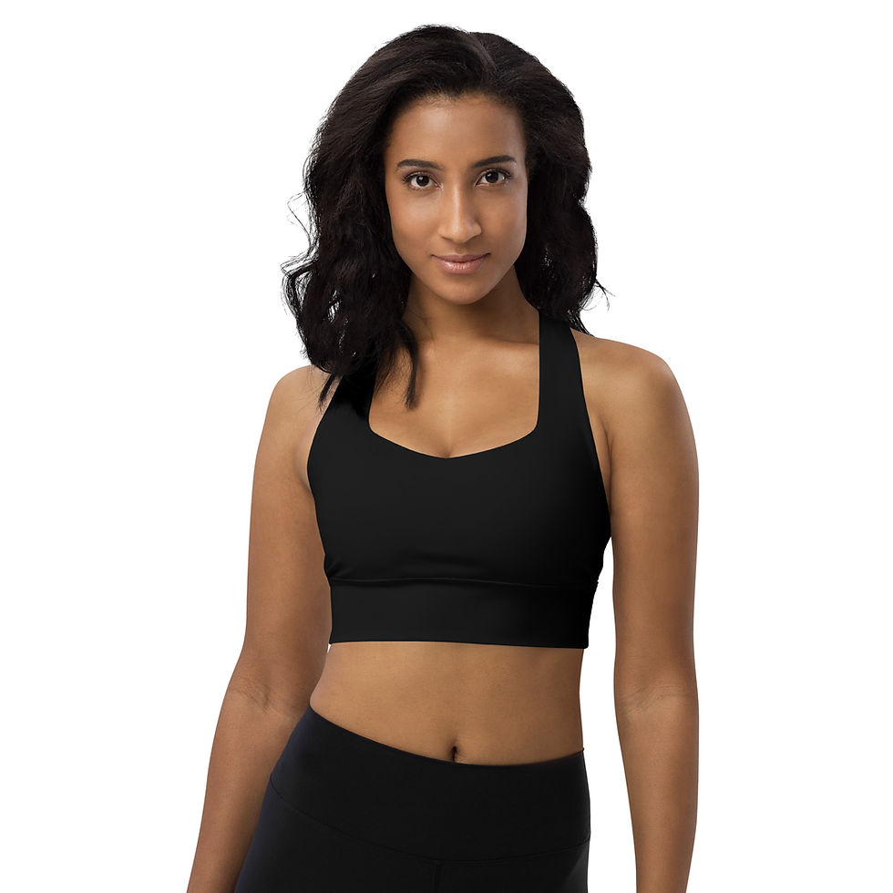 Thumbnail: Classic Essentials Women’s Longline Sports Bra/Top (Black)