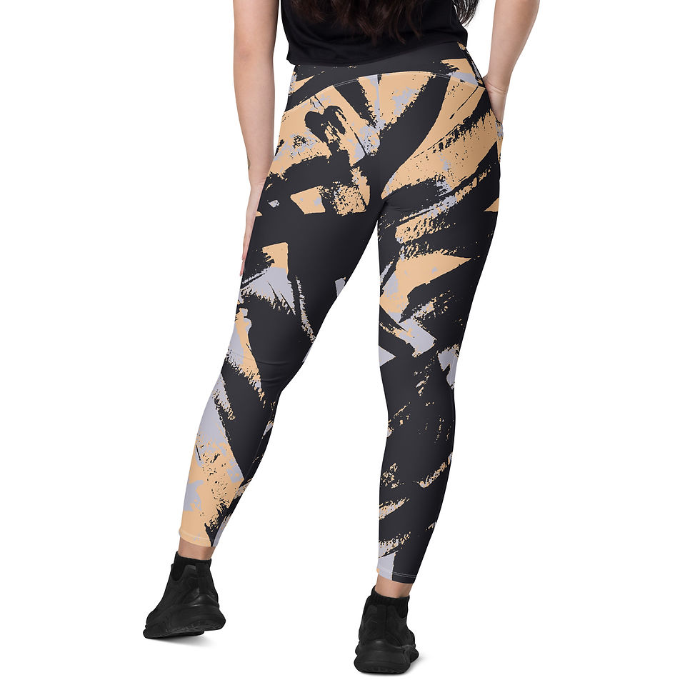Thumbnail: Classic Essentials Women’s Crossover Leggings w/ Pockets (Brush Strokes)