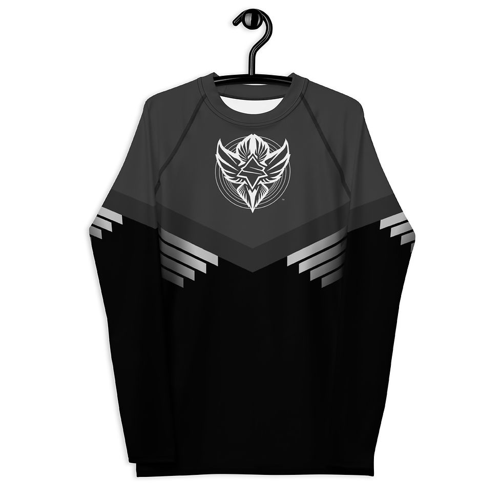 Thumbnail: Superhuman Essentials Men's Rash Guard (Paladin; Gunmetal/Black)