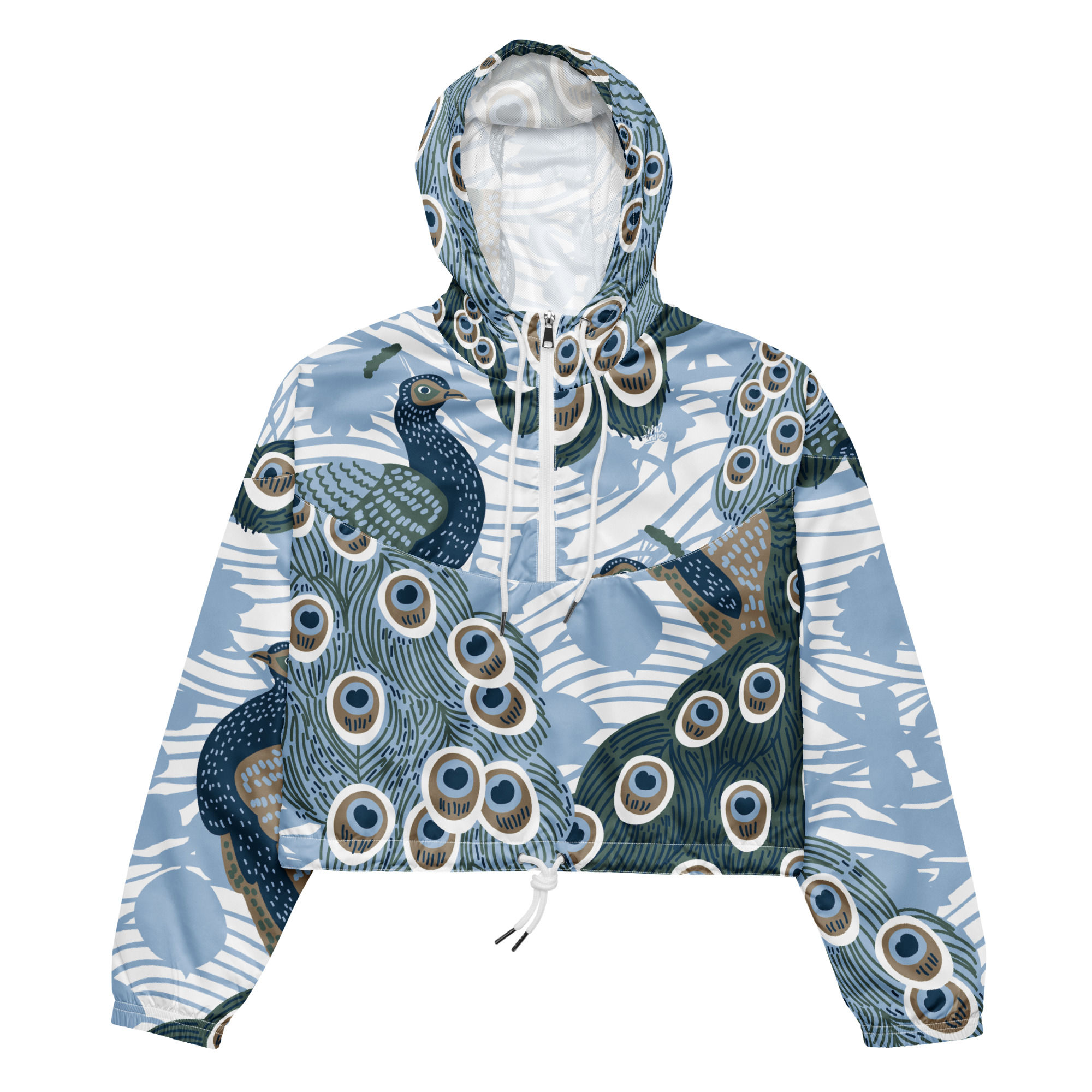 Classic Essentials Women’s Cropped Windbreaker (Peacock)
