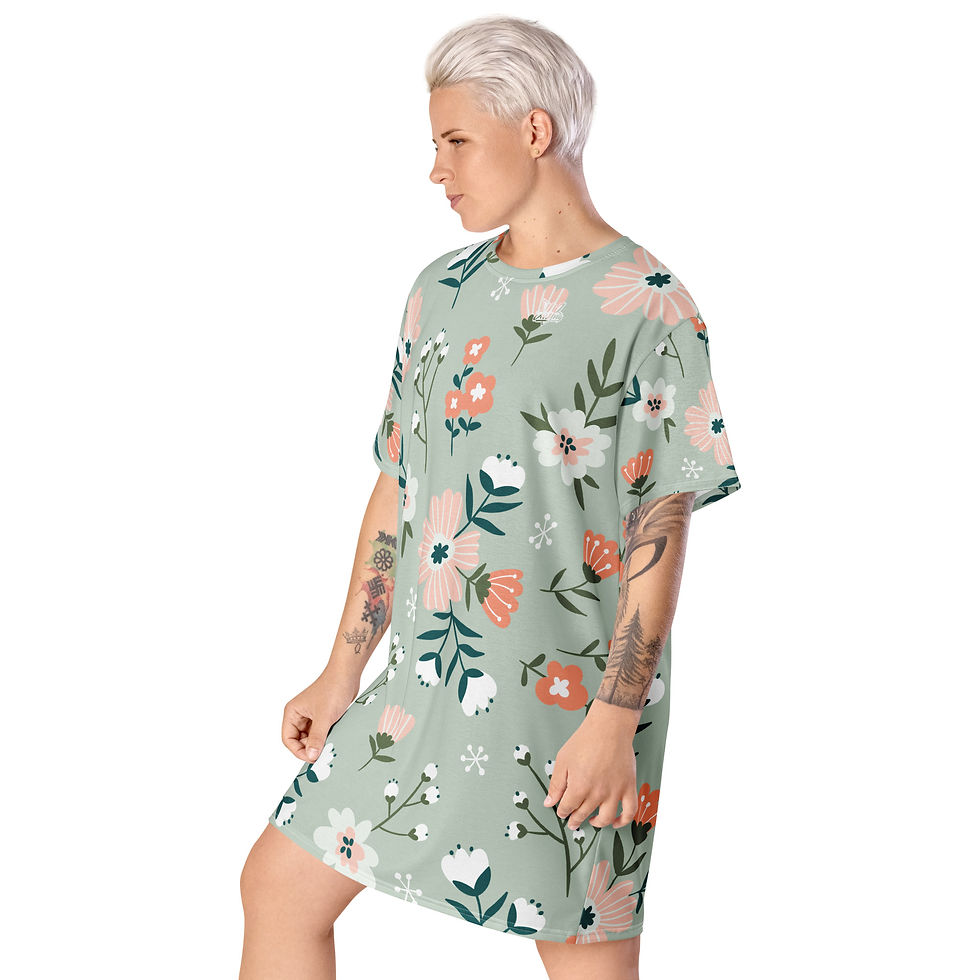 Thumbnail: Classic Essentials Women’s T-shirt Dress (Spring; Flora 100)