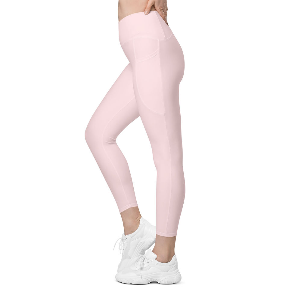 Thumbnail: Classic Essentials Women’s Crossover Leggings w/ Pockets (Pink Champagne)